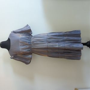 Romantic metallic Jessakae ruffle dress, Large 10-12